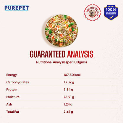 PUREPET DOG MUTTON BIRYANI [300GM] - Animeal