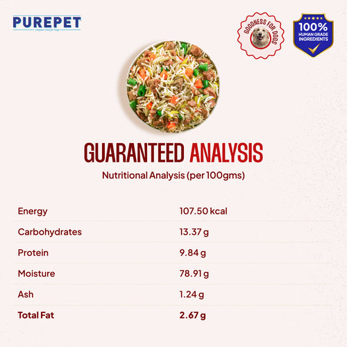 PUREPET DOG MUTTON BIRYANI [300GM] - Animeal