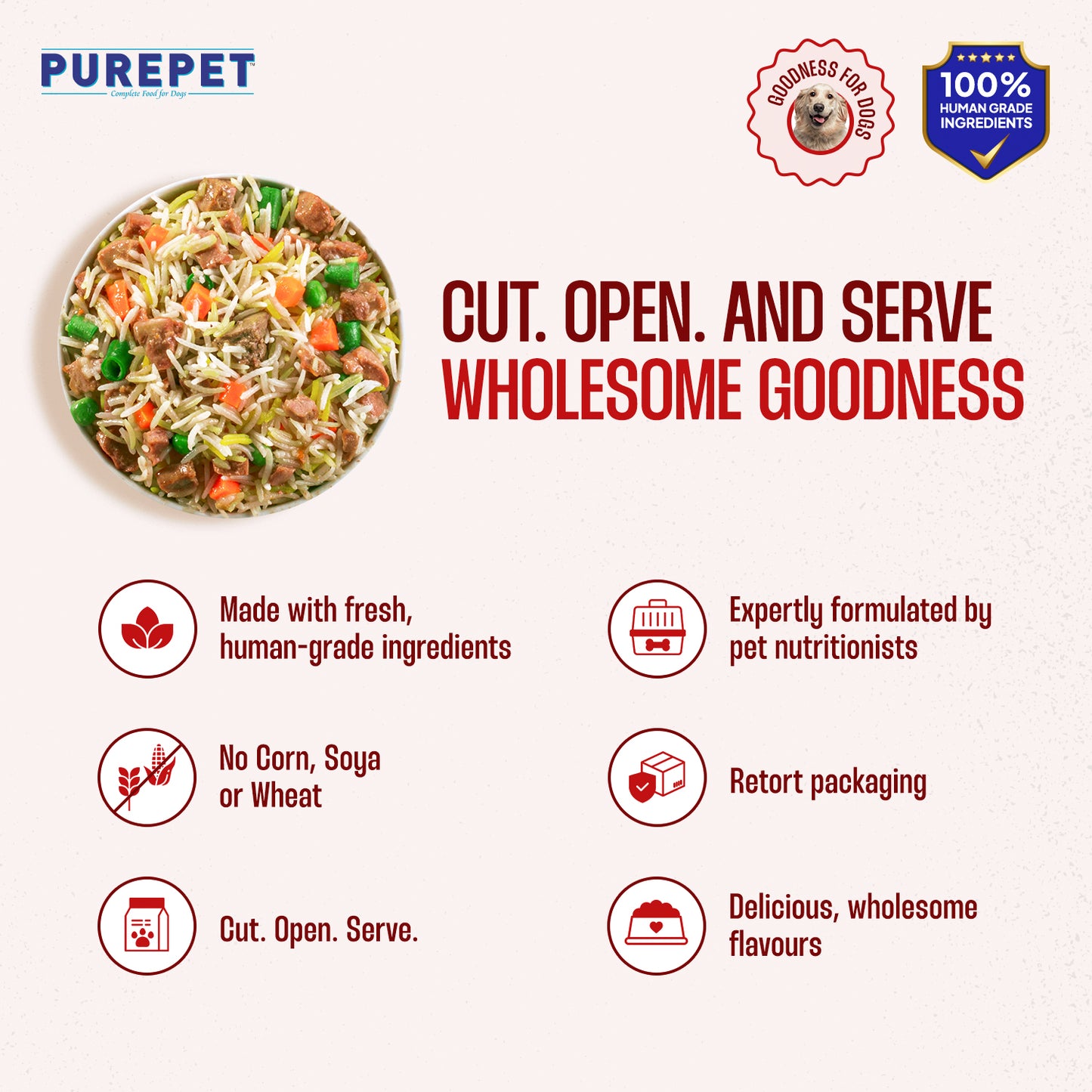 PUREPET DOG MUTTON BIRYANI [300GM] - Animeal