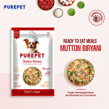PUREPET DOG MUTTON BIRYANI [300GM] - Animeal