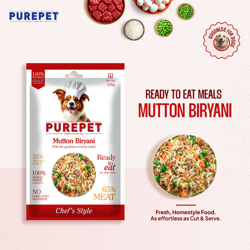 PUREPET DOG MUTTON BIRYANI [300GM] - Animeal