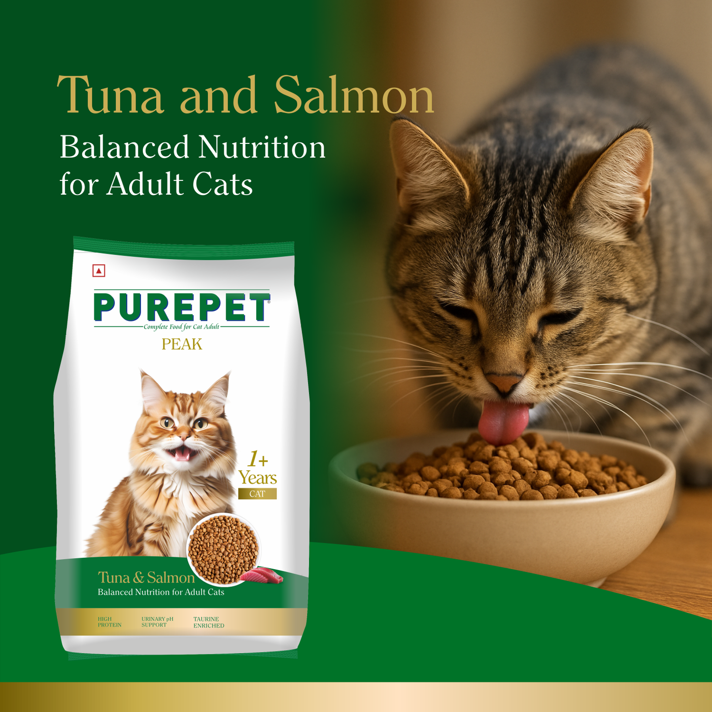 PUREPET PEAK ADULT TUNA & SALMON DRY FOOD (S) - Animeal