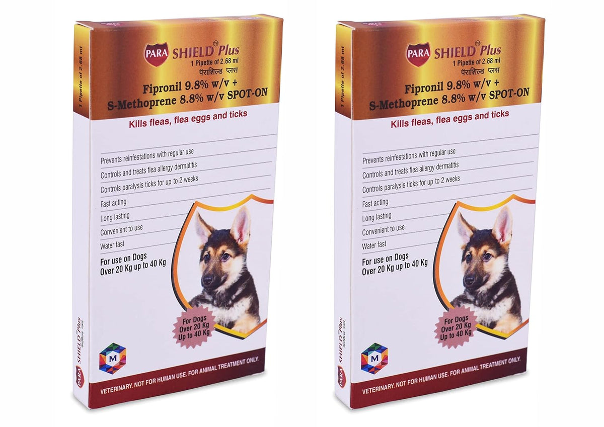 Parashield Plus Spot On Treatment for Dogs 20-40 kg (Pack of 2) - Animeal