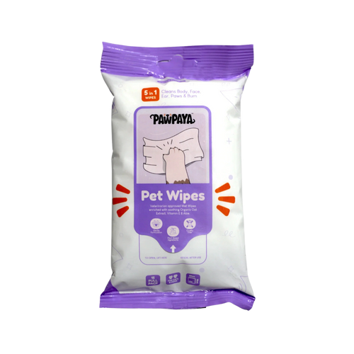 Pawpaya Eye Wipes for Dogs and Cats, 40 Pieces - Animeal