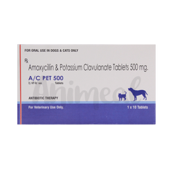 Pazuvet A/c Pet 500mg Tabelt for Dogs and Cats, 10 Tablets - Animeal