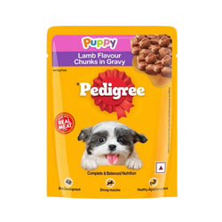 Pedigree Puppy Lamb Chunks in Gravy Wet Dog Food, 70g - Animeal