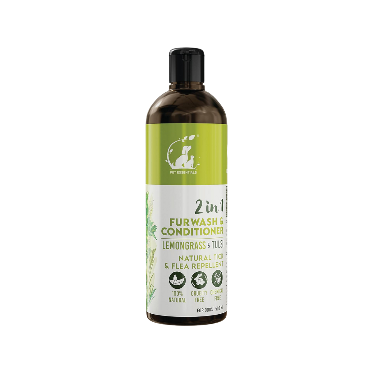 Pet Essentials Lemongrass and Tulsi Furwash and Conditioner, 200ml - Animeal