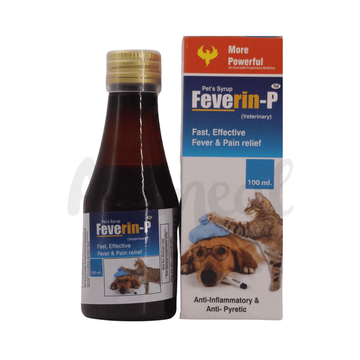 Petsan Feverin-p Syrup for Dogs, 100ml - Animeal