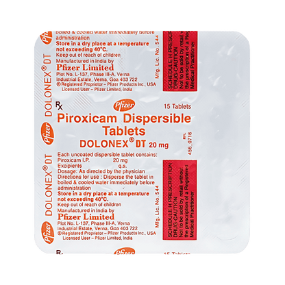 Pfizer Dolonex 20mg Tablet for Dogs and Cats, 15 Tablets - Animeal