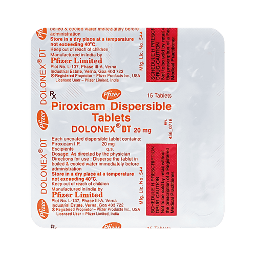 Pfizer Dolonex 20mg Tablet for Dogs and Cats, 15 Tablets - Animeal