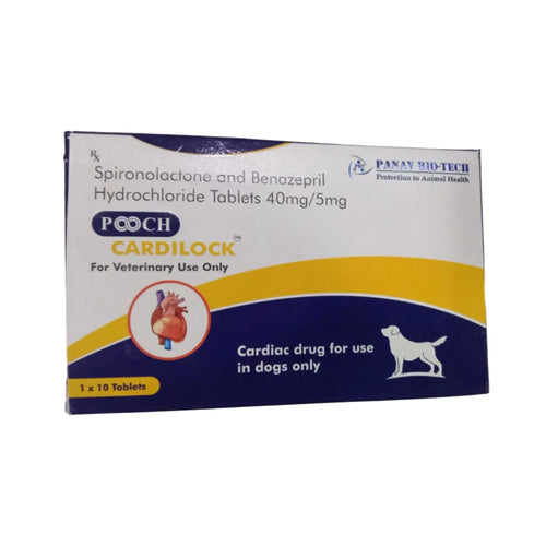Pooch Cardilock Tablet 40mg/5mg for Dogs, 10 Tablets - Animeal