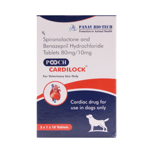 Pooch Cardilock Tablet 80mg/10mg for Dogs, 10 Tablets - Animeal