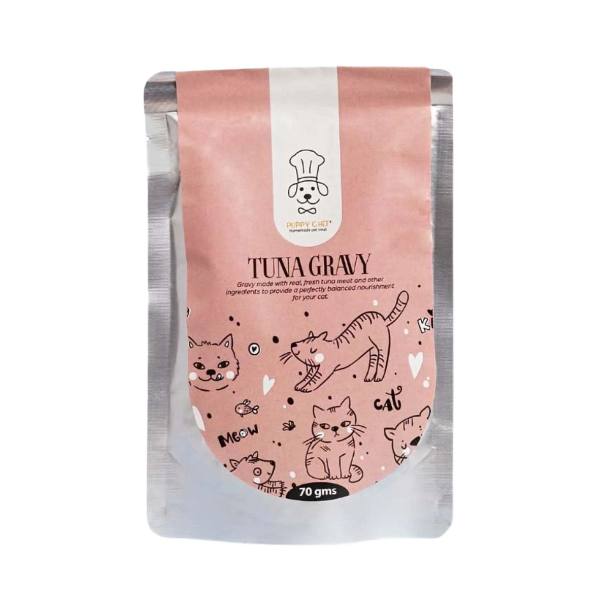 Puppy Chef Tuna Gravy Wet Cat Food, 70g - Animeal