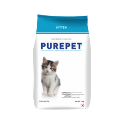 Purepet Kitten Ocean Fish Dry Cat Food, 3kg - Animeal