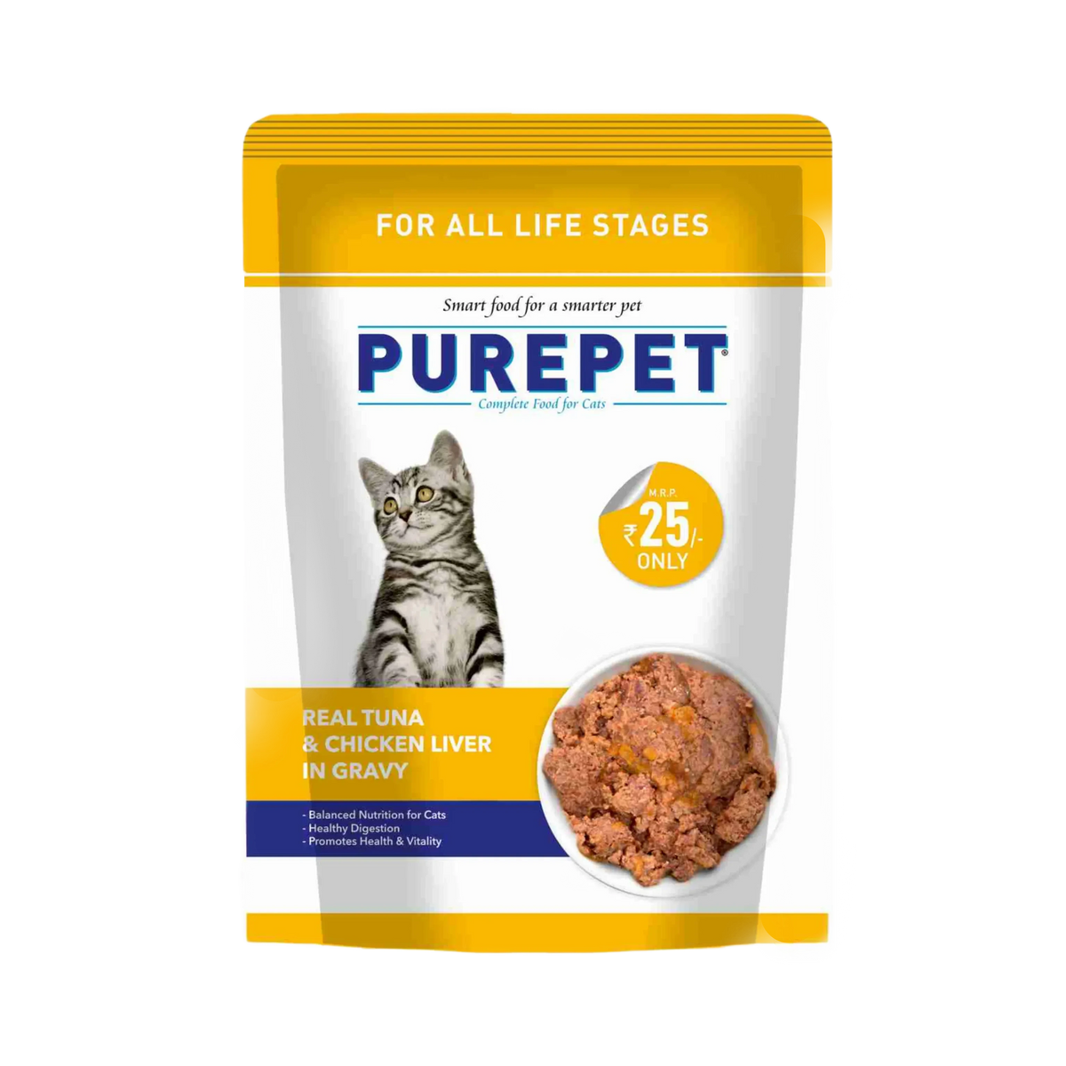 Purepet Tuna Gravy Wet Cat Food, 70g - Animeal