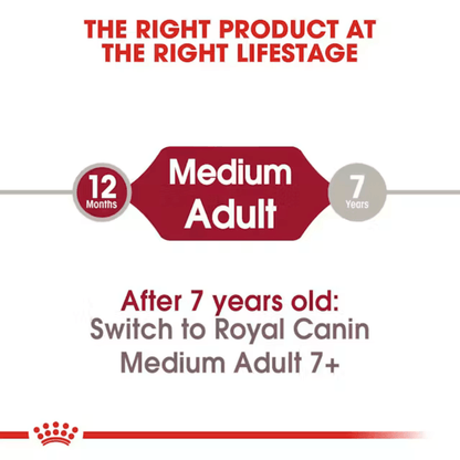 ROYAL CANIN MEDIUM ADULT DRY FOOD [10 KG] - Animeal