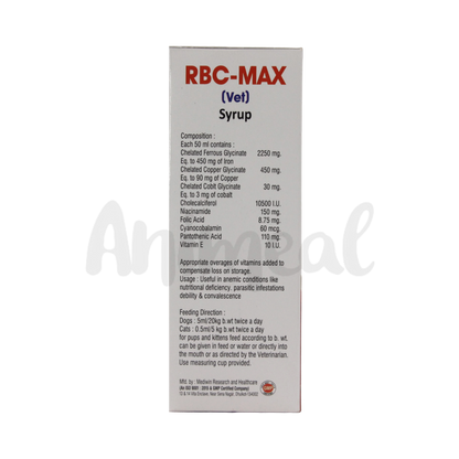 Rbc Max Syrup for Dogs and Cats, 200ml - Animeal