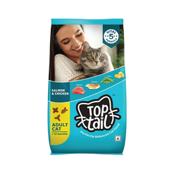 Rossari Toptail Adult Salmon and Chicken Dry Cat Food, 3kg - Animeal