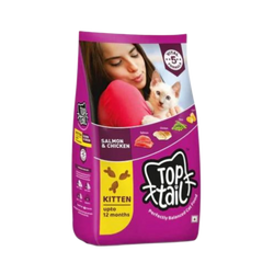 Rossari Toptail Kitten Salmon and Chicken Dry Cat Food, 400g - Animeal