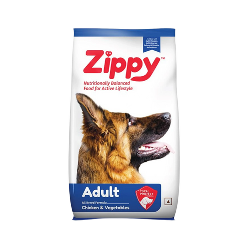 Rossari Zippy Adult Chicken and Vegetables Dry Dog Food, 1.2kg - Animeal