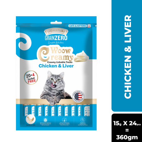 SIGNATURE GRAIN ZERO CREAMY TREAT CHIC & LIVER (L) - Animeal