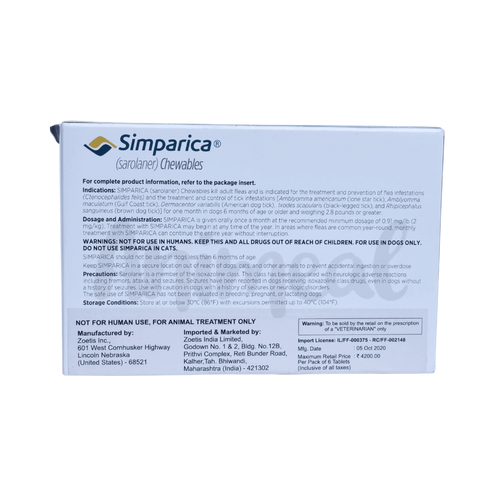 SIMPARICA (20-40KG) DOG TABLET - Animeal