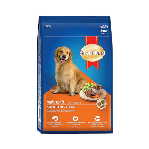 SMART HEART ADULT SMOKED LIVER DRY FOOD (L) - Animeal