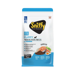 SNIFFY PUPPY SALMON & EGG DRY FOOD (S) - Animeal