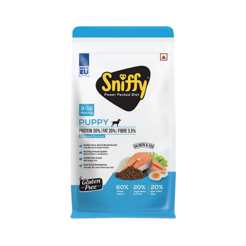 SNIFFY PUPPY SALMON & EGG DRY FOOD (S) - Animeal
