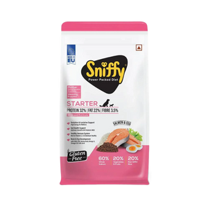 SNIFFY STARTER SALMON & EGG DRY FOOD (M) - Animeal