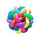 SP LATEX SQUEAKY MULTI COLOUR WOVEN BALL WT BELL (S)