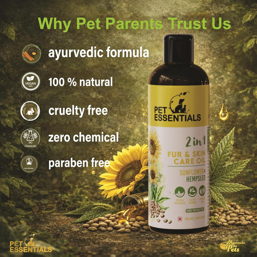 SUNFLOWER AND HEMPSEED FUR AND SKIN CARE OIL (200ML) - Animeal