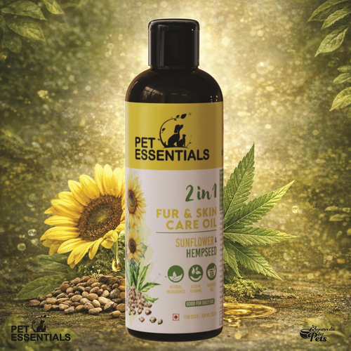 SUNFLOWER AND HEMPSEED FUR AND SKIN CARE OIL (200ML) - Animeal