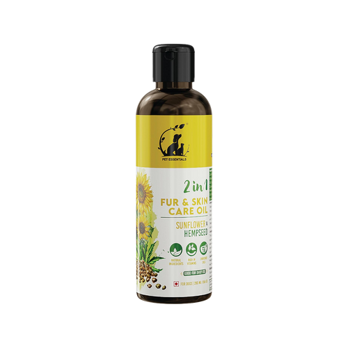 SUNFLOWER AND HEMPSEED FUR AND SKIN CARE OIL (200ML) - Animeal