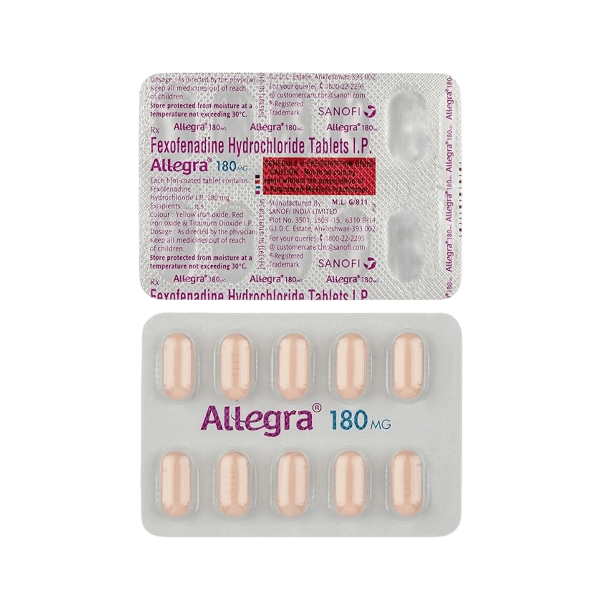 Sanofi Allegra 180mg Tablet for Dogs and Cats, 10 Tablets - Animeal
