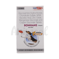 Sava Vet Bonhans Joint Support Tablets for Dogs, 30 Tablets - Animeal