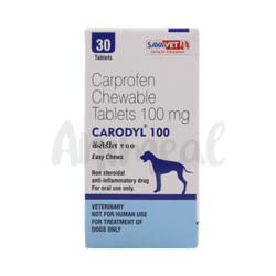 Sava Vet Carodyl 100 Carprofen Tablets for Dogs, 30 Tablets - Animeal