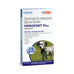 Sava Vet Fiprofort Plus Spot-On for Dogs 10 to 20kg, 1.34ml - Animeal