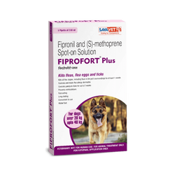 Sava Vet Fiprofort Plus Spot-On for Dogs 20 to 40kg, 2.68ml - Animeal