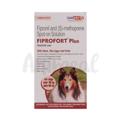 Sava Vet Fiprofort Plus Spot-On for Dogs 40 to 60kg, 4.02ml - Animeal