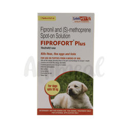 Sava Vet Fiprofort Plus Spot-On for Dogs up to 10kg, 0.67ml - Animeal