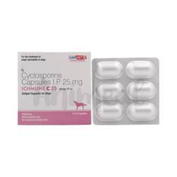 Sava Vet Ichmune C 25 Ciclosporin Capsules, 6 Capsules - Animeal