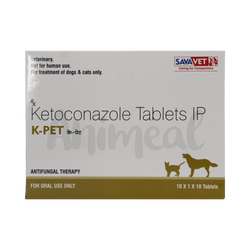 Sava Vet K-Pet 200 Ketoconazole Tablets for Dogs and Cats, 10 Tablets - Animeal