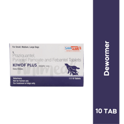 Sava Vet Kiwof Plus Dewormer Tablets for Dogs, 10 Tablets - Animeal