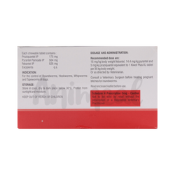 Sava Vet Kiwof Plus XL Dewormer Tablets for Large Dogs, 10 Tablets - Animeal