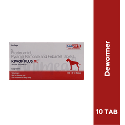 Sava Vet Kiwof Plus XL Dewormer Tablets for Large Dogs, 10 Tablets - Animeal