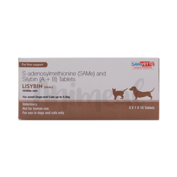 Sava Vet Lisybin Small SAMe and Silybin Liver Tablets, 10 Tablets - Animeal