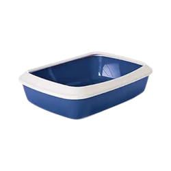 Savic Iriz Cat Litter Tray Plus Rim Nordic Blue, 20 inch - Animeal