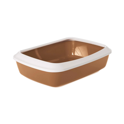 Savic Iriz Cat Litter Tray Plus Rim Nordic Brown, 20 inch - Animeal