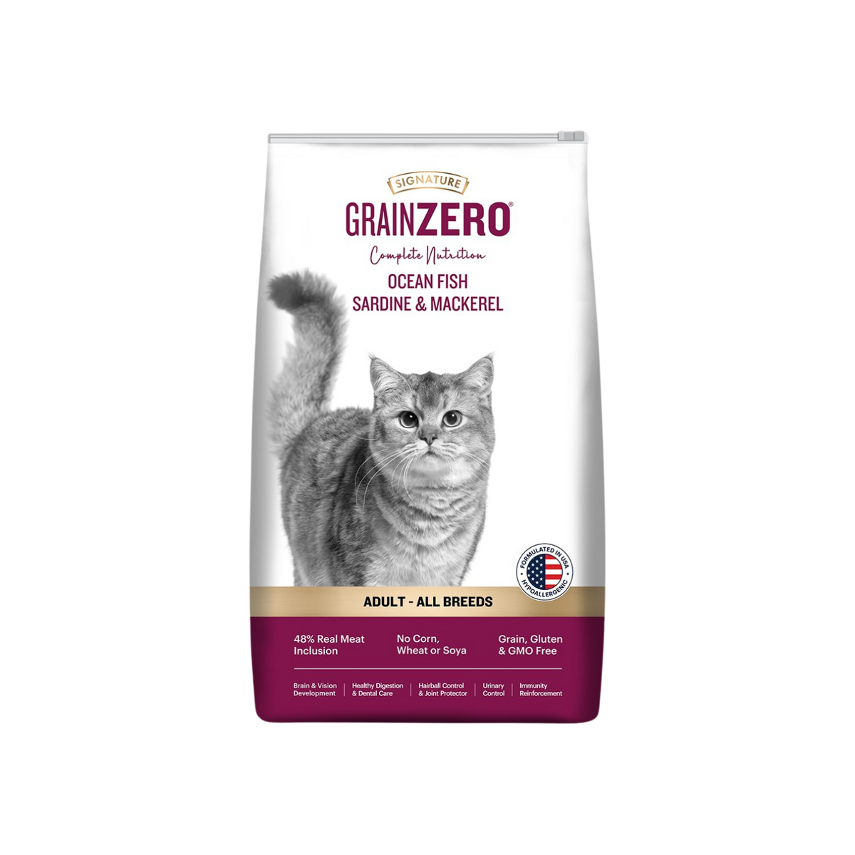 Signature Grain Zero Adult Dry Cat Food, 1.2kg - Animeal